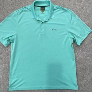 Greg Norman Play Dry Polo Shirt Men’s XL Aqua Performance Golf